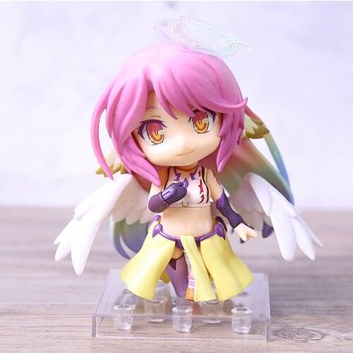 Anime Figure Q version NO GAME NO LIFE Jibril 794# Change Face Clay PVC Action Fgure Toys Doll Christmas Gift Model