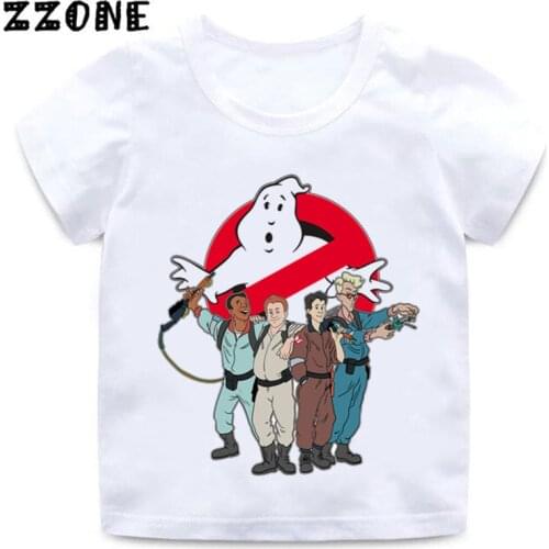 Boys and Girls Old School Logo Ghostbuster Print T shirt Kids Stay Puft Funny Clothes Baby Summer Casual T-shirt