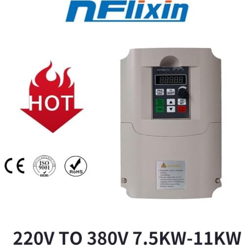 Frequency Converter For Motor 4KW/5.5KW/7.5KW 220v 1Phase Input And 380v Three Output 50hz/60hz AC Drive VFD Frequency Inverter