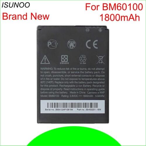 ISUNOO 5pcs/lot 1800mAh BM60100 BO47100 Battery For HTC Desire 400 500 600 Dual SIM 609d 5088 5060 C525c C525E T528 T606W T608T