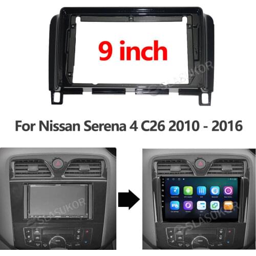 For Nissan Serena 4 C26 2010 2011 2012 2013- 2016 Control Cable Canbus Work Stereo Panel Dash Installation DVD Frame 9 Inch 2din