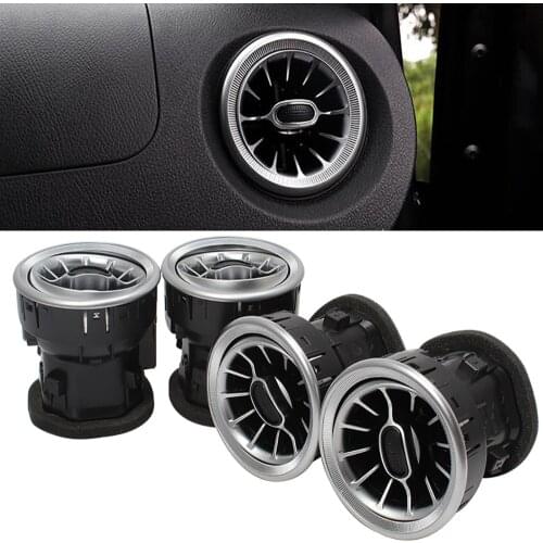For Mercedes Benz V Class Vito Viano Valente Metris W447 Console Air Condition AC Vent Outlet Turbo Style With base Replace 4pcs