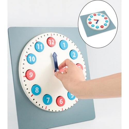 Creative Clock Toy Wooden Clock Toy for Children Practice Clock Model Toy