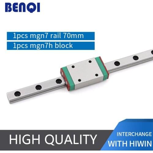 7mm Linear Guideway MGN7 L70mm+ 1pc MGN7H CARRIAGE
