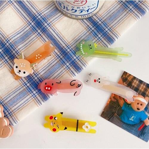 Cute Little Bunny, piglet, Dog Animals Hairpin hair clip cartoon acrylic cute duckbill clip girl hair headdress hair accessories