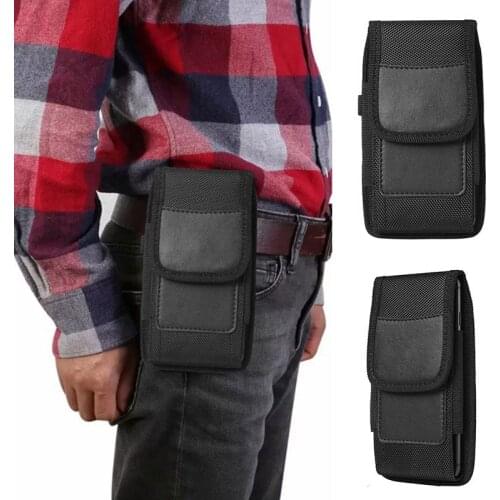 Mobile Phone Waist Bag Men Women Small Nylon Cell Phone Holster Storage Waist Fanny Pack Purse With Belt Loop Bum Bag 4 Size