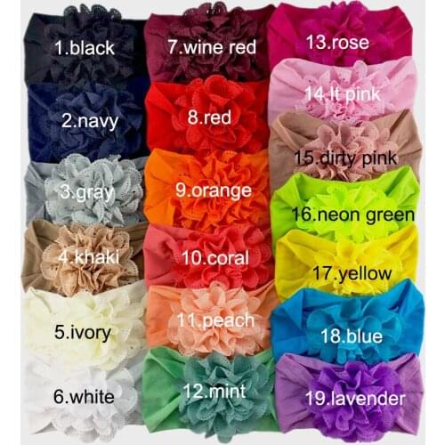 50pcs/lot , 8cm Hot Sale Soft nylon wide headband hollowed-out children head headband