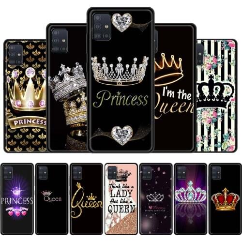 Soft Phone Case For Samsung Galaxy A51 A71 A21s A31 A41 M31 A11 A12 M51 A32 5G M30s A91 A42 Cover Funda Diamond Crown Printing