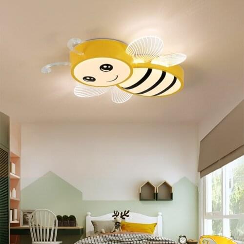 Nordic Bee Home Decoration Salon Bedroom Decor Smart LED Lamp Lights For Room Dimmable Ceiling Light Lamparas Moe Lighting