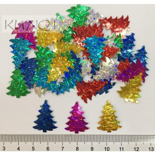 New!! 500pcs 23*17mm Christmas Tree Without Hole Loose Sequins Sewing,Wedding Confetti Craft,Kids DIY Garment Accessory Mix Colo