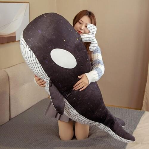 New 25/60/90cm Creative Plush Whale Toys Huge Size Ocean Animal Pillow Stuffed Soft Cartoon Cushion for Children Girls Gift