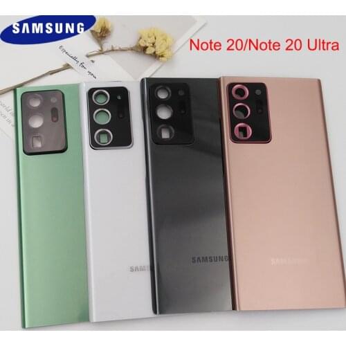 Original Samsung Note 20 Ultra Glass Back Battery Housing Cover Rear Door Replacement Case For Galaxy Note20 & Camera Frame Lens