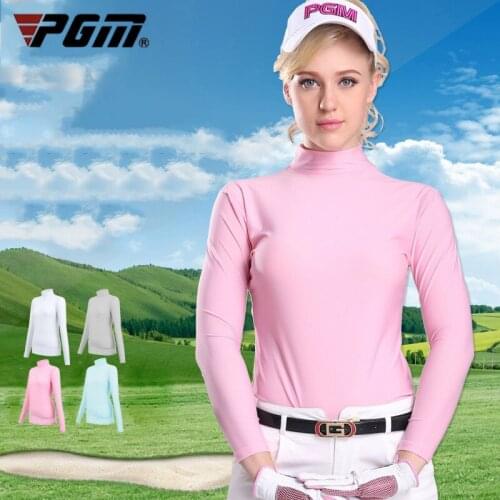 PGM Sports Shirt Women Running Women Summer Clothing Underwear Golf Sunscreen UV Ice T-shirts Long Sleeve Clothes Golf Apparel