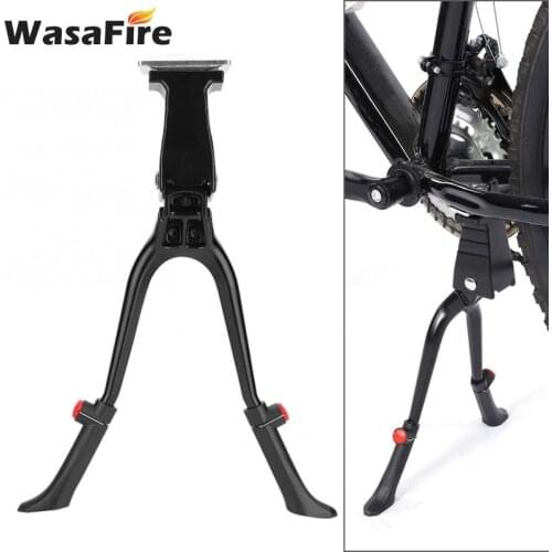 Double-Leg Bicycle Kickstand Adjustable Mountain Road Bike Parking Rack MTB Center Mount Cycling Kick Stand suitable for 26"-28"