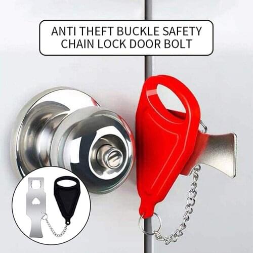 Portable Door Lock Self-Defense Anti Theft Door Locks Safety Latch Door Stopper Security Hotel Apartment Travel Home Door Locks