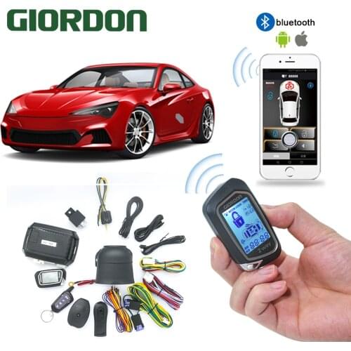 LCD Remote Controller For Two Way Car Alarm PKE APP Phone Remote Start Car Engine Car Alarm Push 2020 version