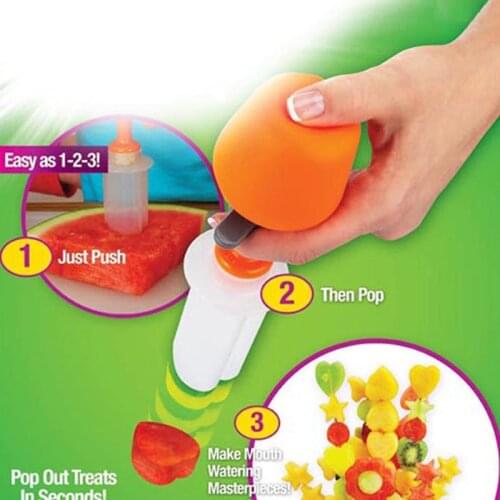 Creative DIY Plastic Presse Fruit Cutter Slicer Veggie Food Decorator Kitchen Gadgets Accessories Tools