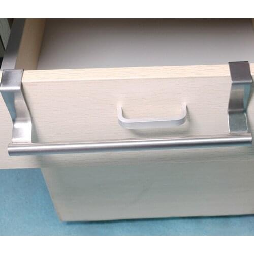 3 sizes Towel Rack Over Door Towel Bar Hanging Holder Stainless Steel Bathroom Kitchen Cabinet Shelf Hanger