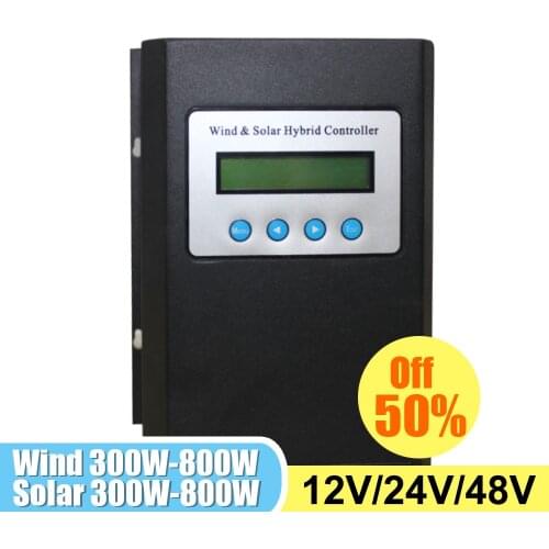 Wind Solar Hybrid System MPPT Charge Controller Wind 300w 600W 800W 12V 24V Auto Regulator Home Use Wind Generator Controllers