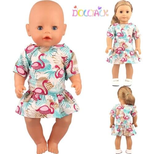 Half Sleeve Skirt Clothes For 18 Inch American Doll Lovely Swan Dress For 43cm Baby New Boen&DIY Russia Russia Girl OG Doll Toy