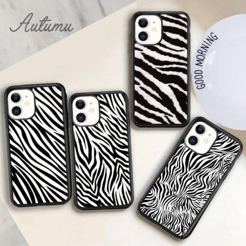 Zig Zag Zebra Phone Case for iPhone 11 12 Pro Max mini X XR XS SE 2020 5 6S 7 8 Plus Samsung Galaxy S8 S9 S10 Cover shell
