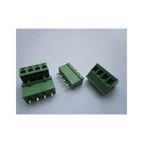 20pcs 5.08mm Close Straight 4 pin Screw Terminal Block Connector Pluggable Type
