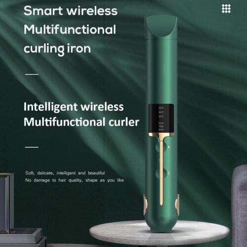 Cordless Mini Hair Straightener Curler Ceramic Fast Heating Plate Flat Irons Negative Ion Straighting Styling Tool USB Charging