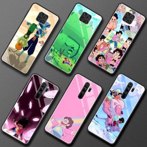 Tempered Glass Phone Case for Xiaomi Redmi Note 9S 8 10 Pro Max Poco X3 NFC Mi 11 10T Lite 5G Cover Shell Sac Steven Universe