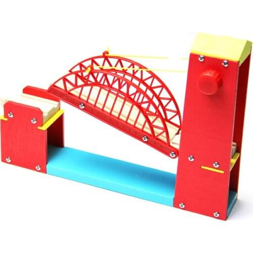 P117 Wooden Suspension Bridge Small Railroad Tracks Bulk Accessories Compatible with Train Track