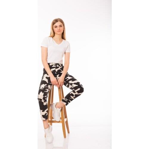 Camouflage Women MOM Jeans New Summer Fashion Pink Black Coulor Young Girl High Waist Street Pants Turkish Quality