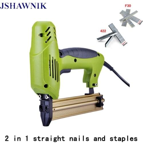 Free shipping 2 In 1 Framing Tacker Eletric Nails Staple Gun 220V Electric Power Tools Electric Stapler Gun With 400 Nails