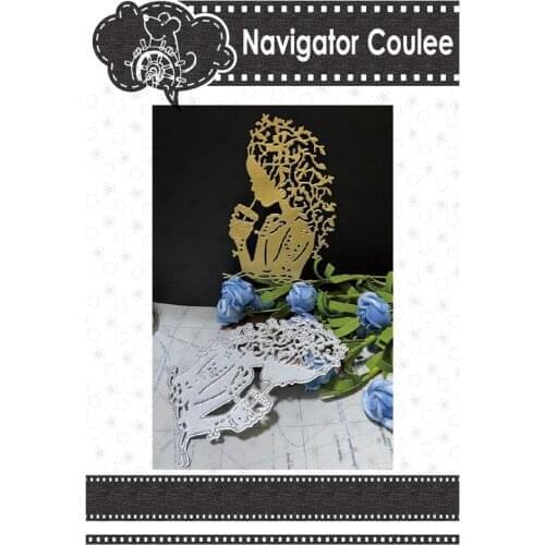 Forest Girl Cutting Mold 2021 Coffee Dead Scrapbook Metal Decoration Clear Stamp DIY Craft Greeting Card Frame Creative Cutting
