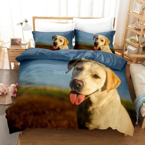 Lovely Dogs Bedding Set 3d Pet Animal Duvet Cover Sets Luxury Comforter Bed Linen Twin Queen King Single Size Dropship Scenery