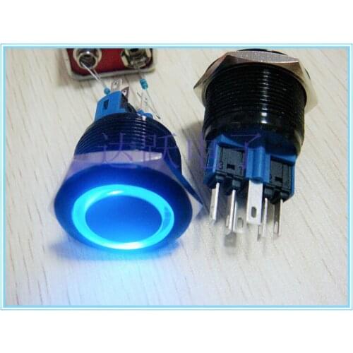 22mm metal push button switch,latching and momentary type,DC12V,High quality button