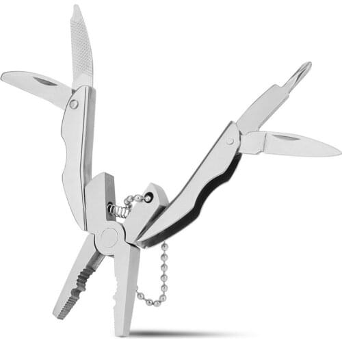 DIYWORK Multi Tool Outdoor Portable Hand Tool Multitool Pliers Knife Screwdriver Keychain Mini