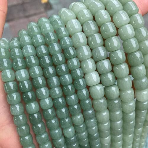 Natural Green Aventurine Drum Spacer Beads For Jewelry Making DIY Jewelry Accessorries Beads For Bracelet For Women Gifts