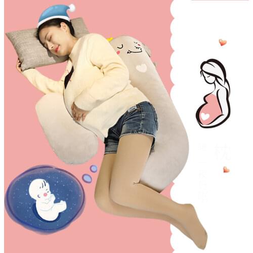 100cm Pregnant Pillow For Pregnant Women Cushions Of Pregnancy Maternity J Shaped Cartoon Stuffed Pillow Sleeping Support Soft