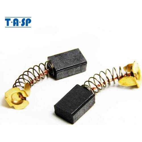 TASP 5 Pairs 6x10x15mm Carbon Brushes for Performance Power Pro 1200W Circular Mitre Saw CLM210MS CLM210LSMS FMTC210MS