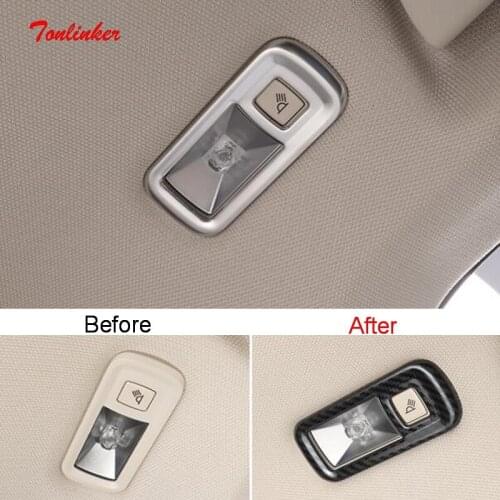 Tonlinker Interior Car Rear Readlight Cover Sticker For FAW BESTUNE T77 2020-21 Car Styling 2 PCS Stainless Steel Cover Stickers