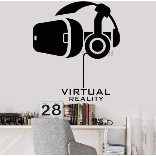 Vinyl Game Wall Decals Virtual Reality Computer Technology Stickers Mural Art Wall Decor Home Decoration Wall Sticker New LC1033