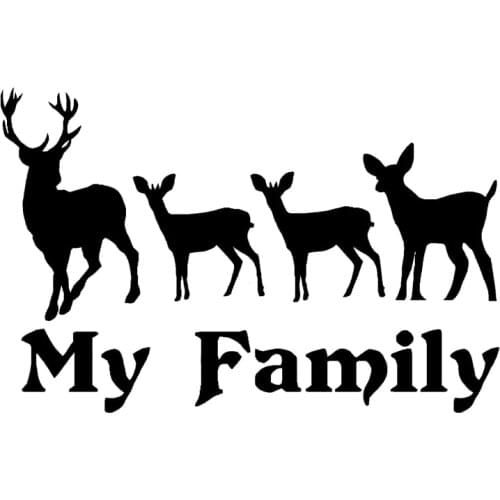 12cm*7.9cm My Deer Family Animal Decal Vinyl Decor Car Sticker S4-0758