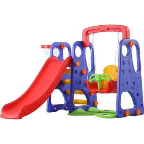 XIANGYU Kids 3 in 1 Outdoor Play Structure Jumbo Slide with Swing And Basket Ball Game