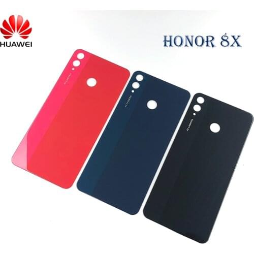 New Huwei Honor 8X 8 X Back Battery Cover Rear Glass Panel Door Housing Case With Adhesive Sticker Repair Replacement 6.5 inch