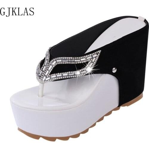 Platform Sandals Women Summer Wedges Shoes for Women Crystal Flip Flops Women Shoes High Heel Casual Womens Shoes Slippers New
