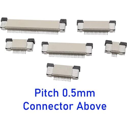 10Pcs FFC FPC 0.5mm Ribbon Flat Cable Connectors 4P 6P 8P 10P 12P 14P 16P 18P 20P 24P 26P 30P 32P 34P 40P 50P 60Pin FPC Adapter