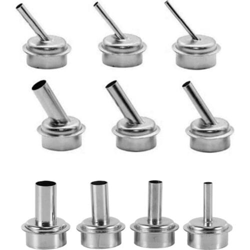 10 Pieces of 861DW Hot Air Desoldering Station Accessories Special Nozzles 4 Straight Nozzles and 6 Oblique Nozzles