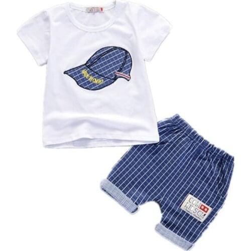 New Summer Baby Boys Girls Clothes Suit Children Cotton T Shirt Shorts 2Pcs/sets Toddler Fashion Clothing Infant Kids Tracksuits