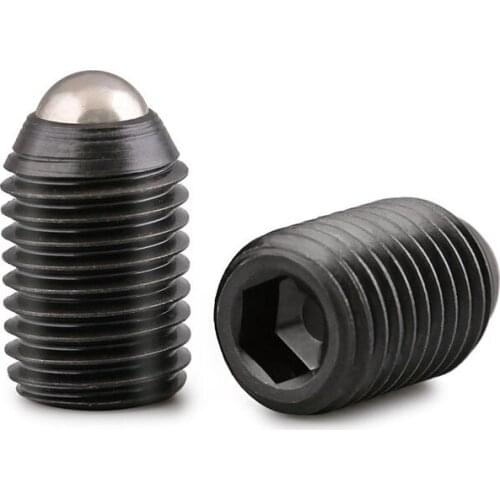 2pcs high precision M12 M16 thread allen headless set screws hex socket bolts ball end screw stop buffer bolt BLACK