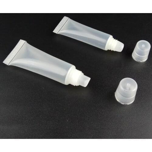 200pcs 8ml 10ml Makeup Lip Gloss Soft Tube Lip tint Balm Liquid Lipstick Cosmetic Sample Squeeze Soft Packaging Travel Bottle