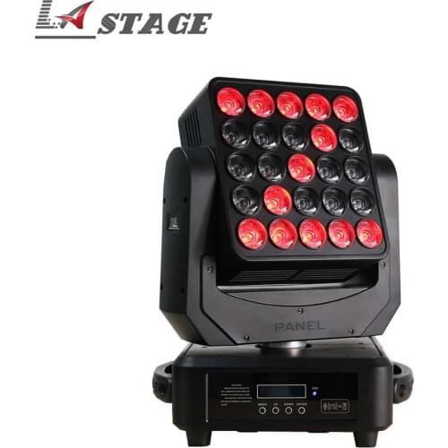Free Shipping Individual Control 5x5 Led Matrix Moving Head Light RGBW 4IN1 25*12W DMX Stage Beam Light LED Matrix Stage Lights
